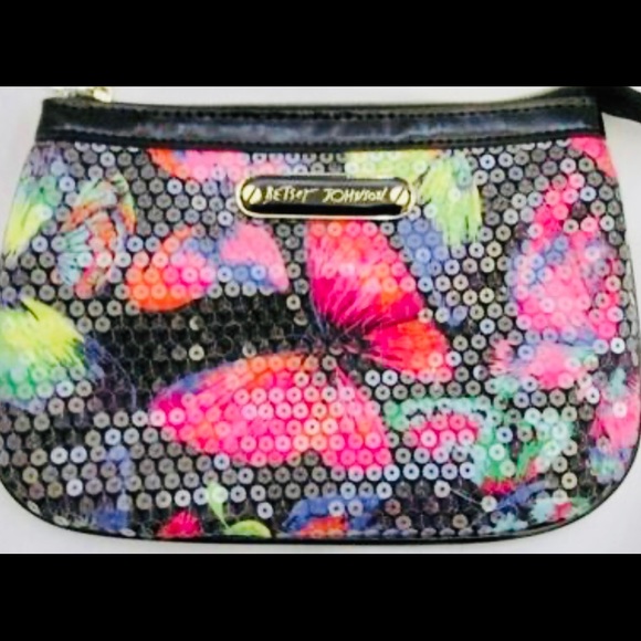 “Betsey Johnson” Satchel with sequins - Picture 1 of 5